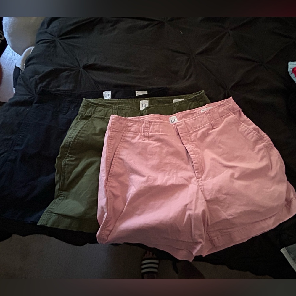 GAP Pink, Black and Green Women's Bermudas
